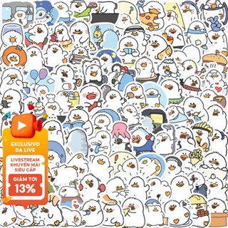 Bộ 100 Hình Dán Graffiti Chú Vịt Mập Mạp Dùng Trang Trí Điện Thoại / Ván Trượt / Laptop