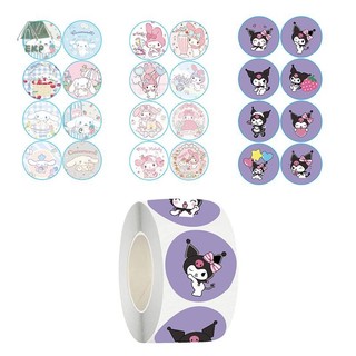 [EKP]Hàng có sẵn 500 Cái / cuộn Đồ chơi quà tặng cho trẻ em Phim hoạt hình Nhãn dán Sanrio Kawaii Cinnamoroll Kuromi Melody DIY PVC Đề can máy tính xách tay Trang trí tốt