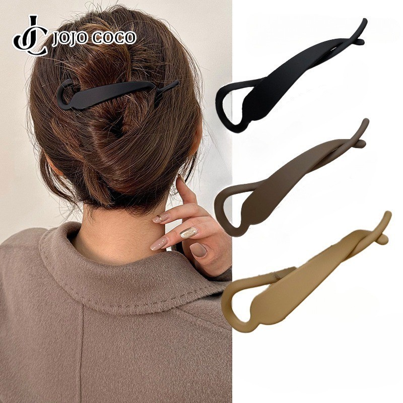 JOJO COCO Kẹp Tóc Mờ Đơn Giản Xoắn Nữ Mới 2025
