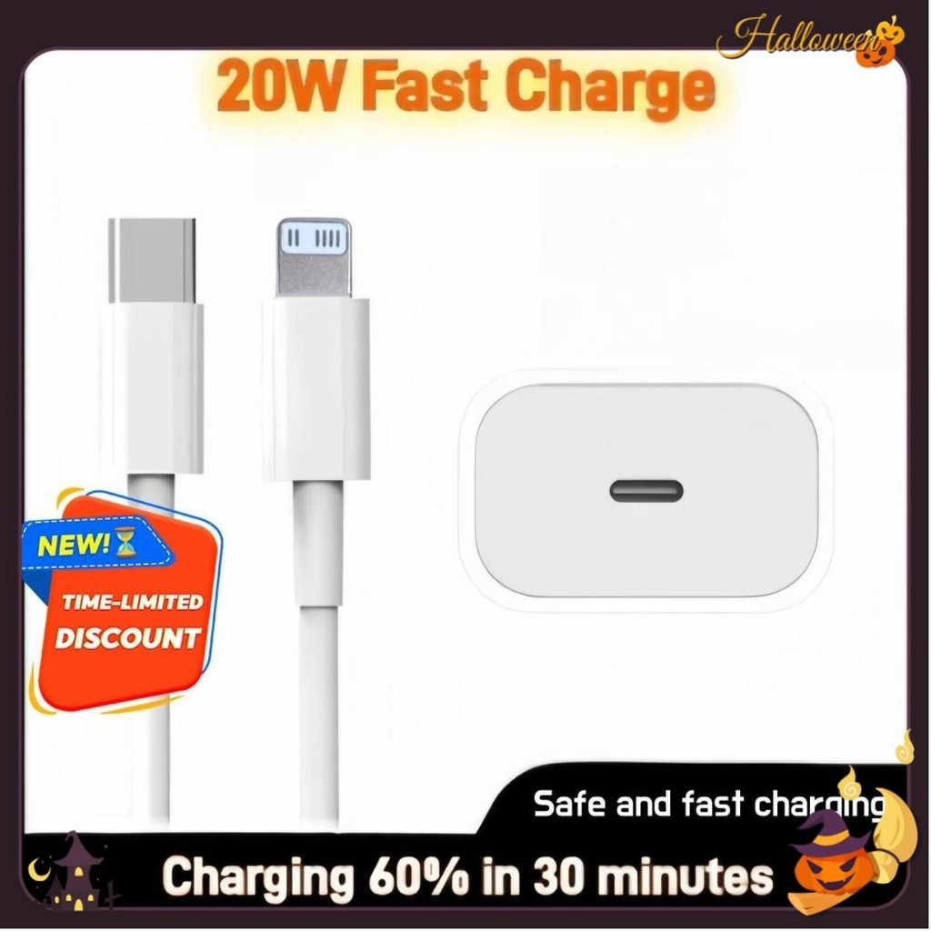 Cáp sạc nhanh Loại C và Bộ sạc PD 20W Thích hợp cho Android iOS 16 15 Pro Max pad Macbook USB C-C