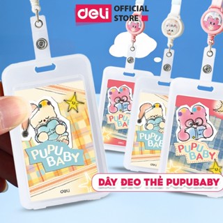 Dây Đeo Thẻ PuPuBaBy Deli Dễ Thương Kéo Dài Được Thẻ Dây Thẻ Móc Trong Suốt Bảng Tên Đựng Thẻ Học Sinh Nhân Viên