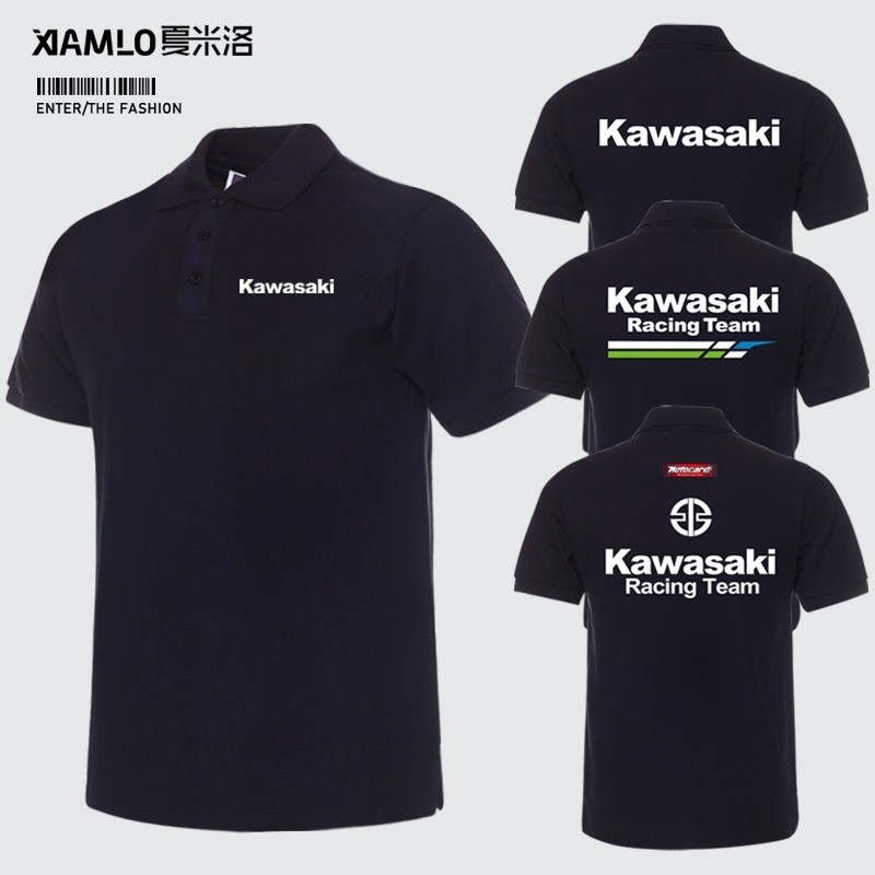 Kawasaki Áo Polo Dài Tay Cho Người Lái Xe Máy, Phù Hợp Nam Nữ
