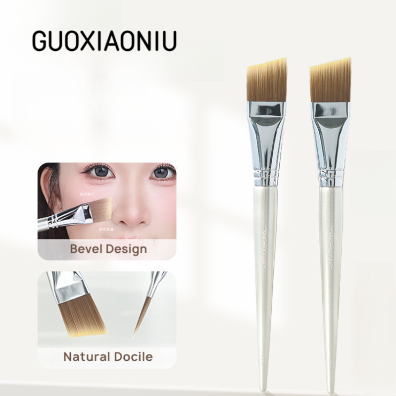 GUOXIAONIU Foundation Brush Traceless Makeup Tools Foundation Liquid Flat-Head Makeup Brush Beauty M