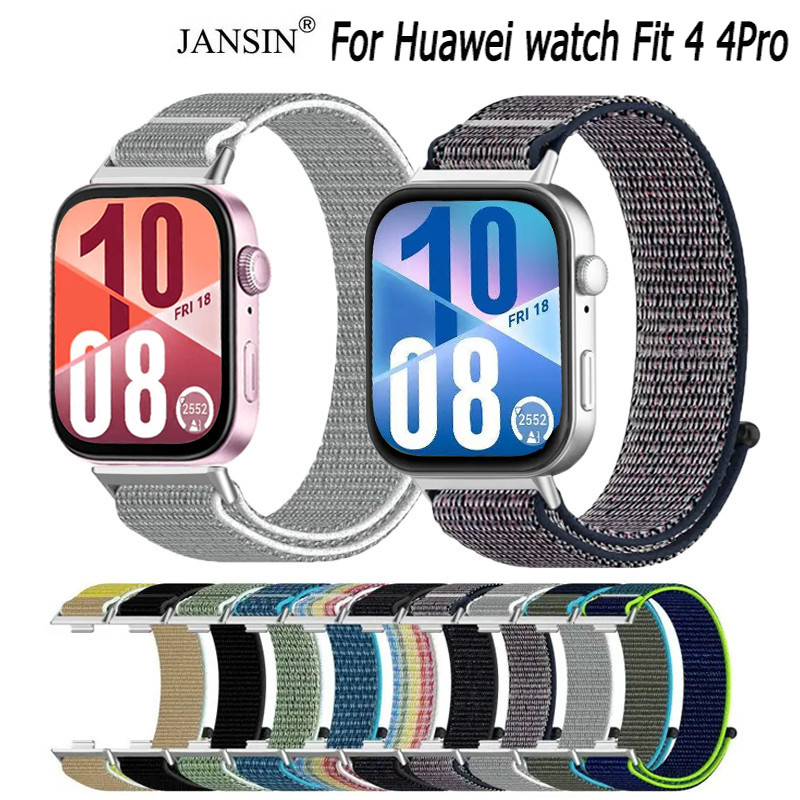 Jansin Dây đeo cho Huawei Watch fit 4 Pro fit 4 Dây đeo đồng hồ Nylon dây đeo