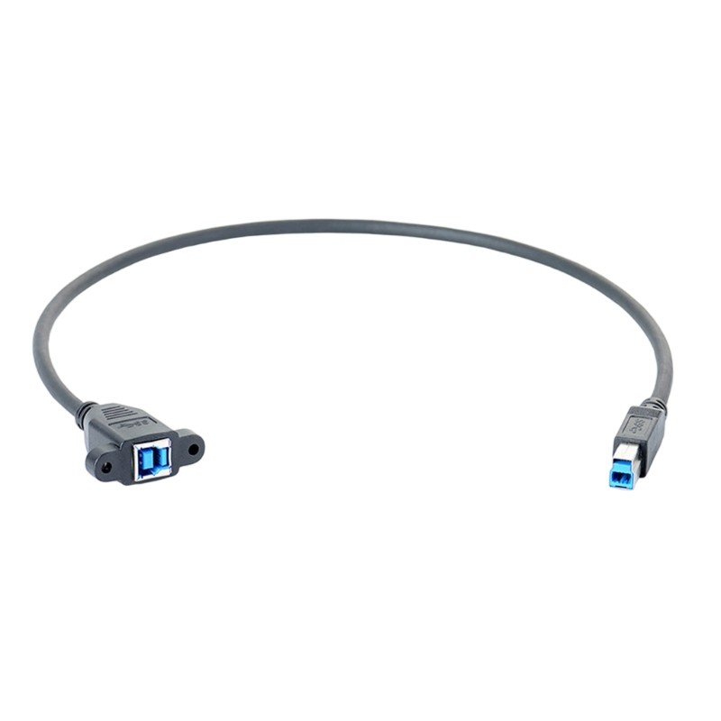 WU Tốc Độ Nhanh USB 3 0 B Nam Đến Nữ Máy In Cáp Nối Dài Vít Gắn Bảng 50cm 20inch Cho Máy In Ổ Cứng
