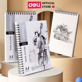 Sổ Vẽ Chuyên Dụng A3 A4 Dmast Cao Cấp Deli - 160/ 300gsm Vẽ Chì Phác Họa Sketchnote Màu Nước Cơ Bản Chuyên Nghiệp