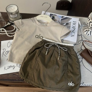  Set Áo Tay Ngắn Chân Váy Dây Rút Thể Thao Cho Bé Gái 1-8 Tuổi MINTSCLOSET Quảng Châu - GS1410 