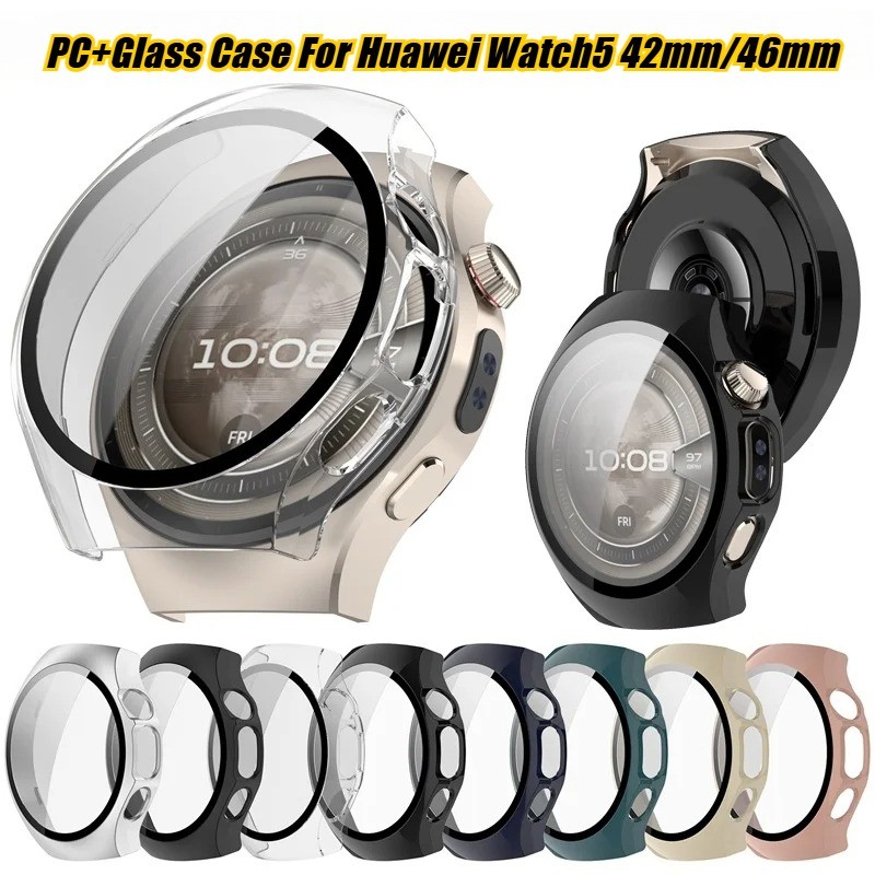 Ốp PC Cho Huawei Watch 5 Chống Rơi Toàn Bộ Khung Vỏ Cứng Bảo Vệ Huawei Watch5 46MM 42MM Bảo Vệ Màn H