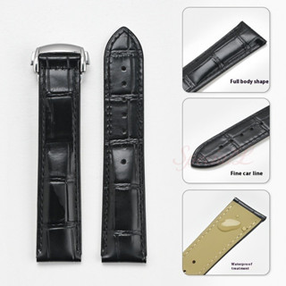  Da Bò Chính Hãng Dây Da 19 Mm 20 Mm 21 Mm 22 Mm Cho Omega Seamaster Gấp Khóa Nam Nữ Đa Năng Thay Thế Ban Nhạc Đồng Hồ Accessorie 