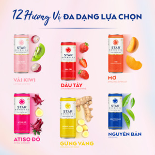 Trà Trái Cây Lên Men Star Kombucha Lon 250ml - Trà Kombucha Bổ Sung Lợi Khuẩn, Men Vi Sinh
