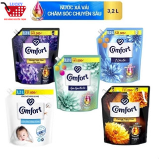 Nước xả vải Comfort 3L/túi  Đậm đặc hương ban mai 1 lần xả cho da nhạy cảm