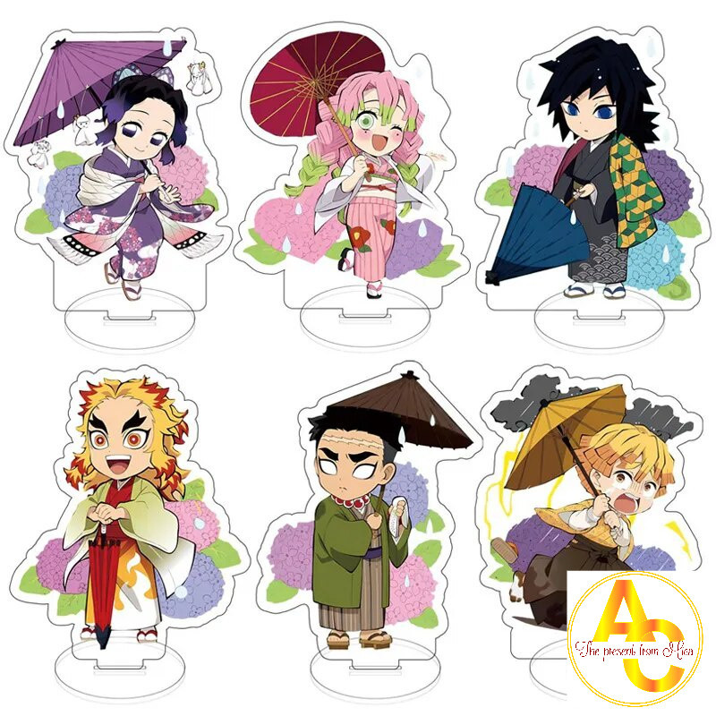 Mô hình Standee Anime Demon Slayerz Kochou Shinobu Kanroji Mitsuri Tomioka Giyuu Phụ kiện trang trí 