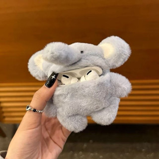 Hộp đựng tai nghe hình voi nhồi bông dễ thương, không dây Bluetooth AirPods Pro 1/2/3/4, vỏ bảo vệ tai nghe
