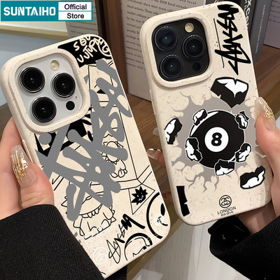 Ốp điện thoại họa tiết Graffiti phong cách đường phố Suntaiho Vỏ chống sốc cao cấp mềm mờ cho iPhone 11 12 13 14 15 16 Pro max IP 7 8 Plus Iphon X Xs XR Xs max