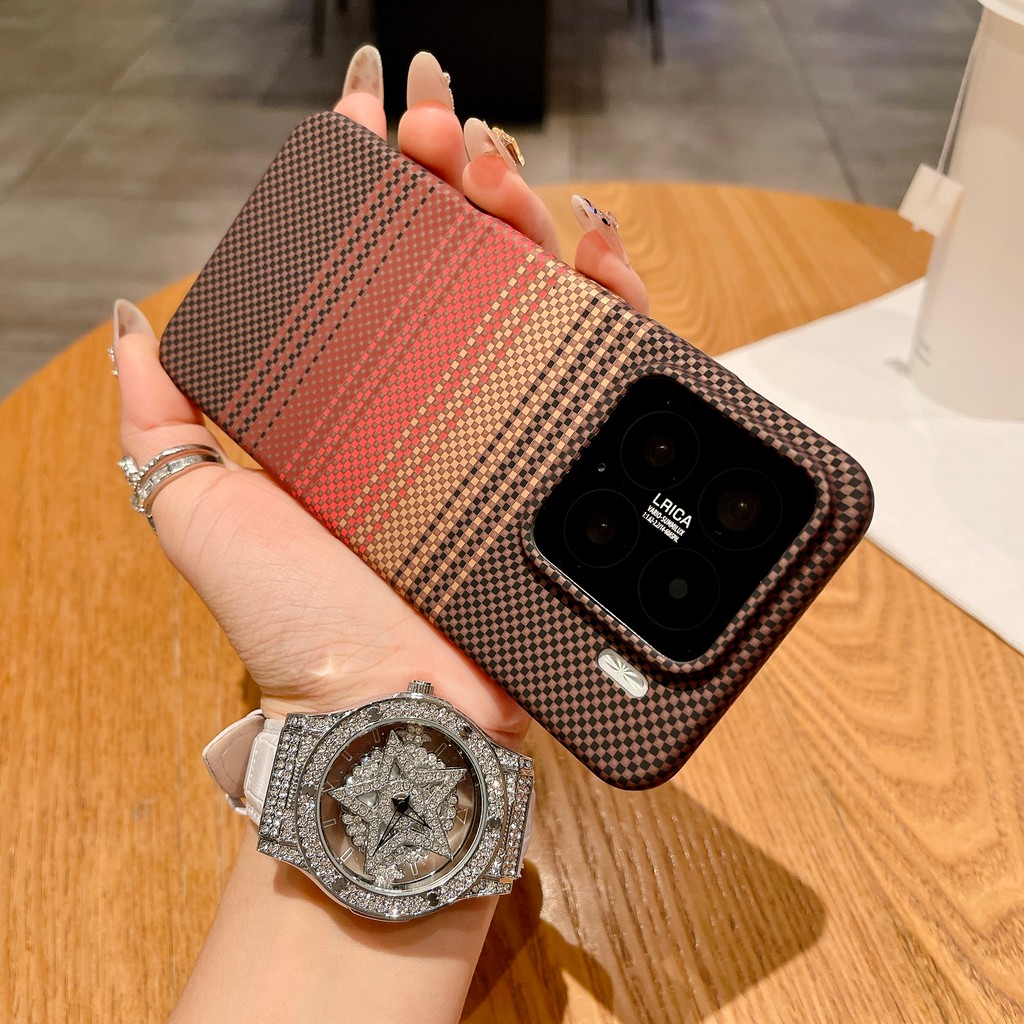 Họa tiết sợi Carbon siêu mỏng Thích hợp cho Xiaomi 15Pro Sạc không dây từ tính Xiaomi 15UItra Xiaomi