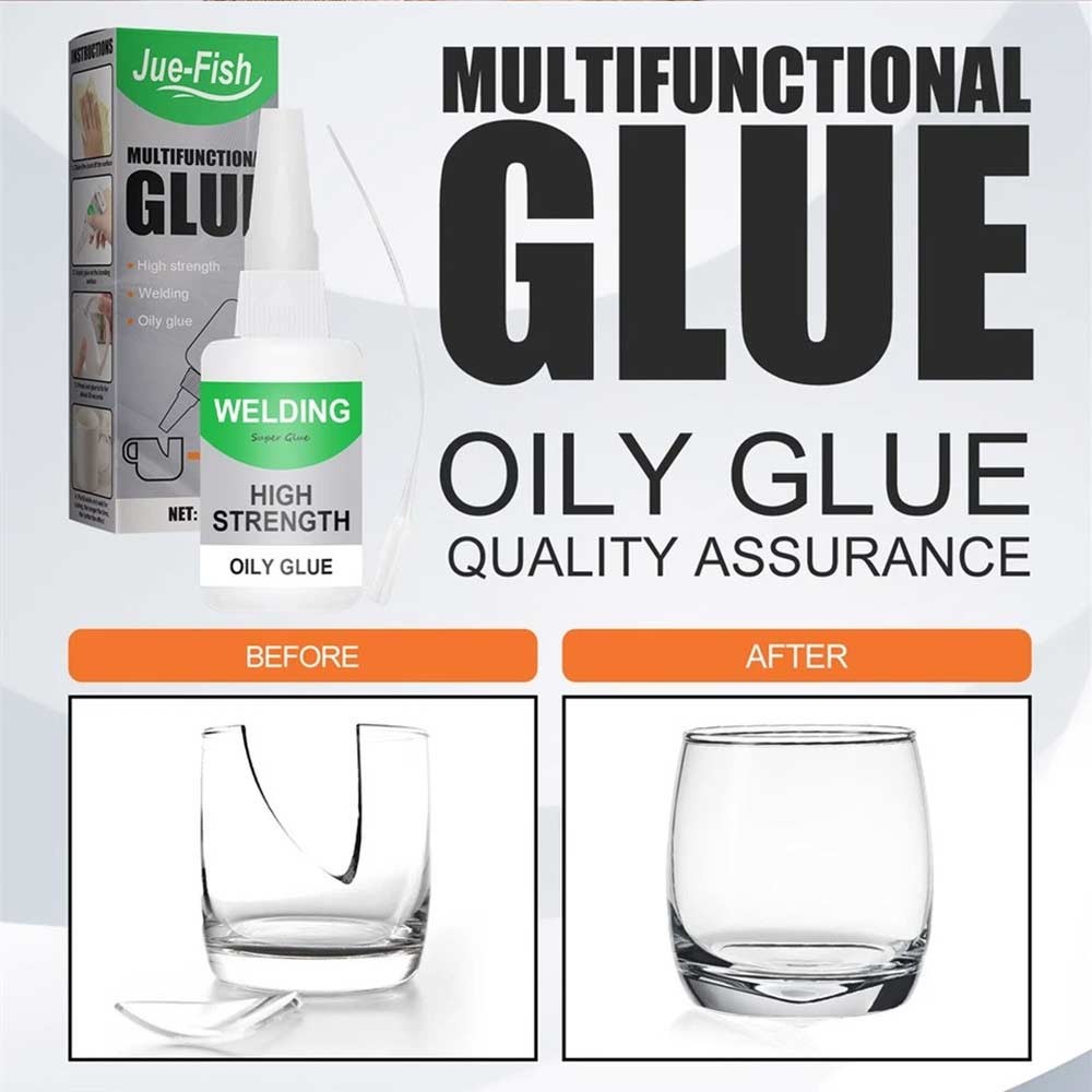 Jue-Fish Welding High Strength Oily Glue Multifunctional Glass Ceramic Metal Wood Waterproof Quick D