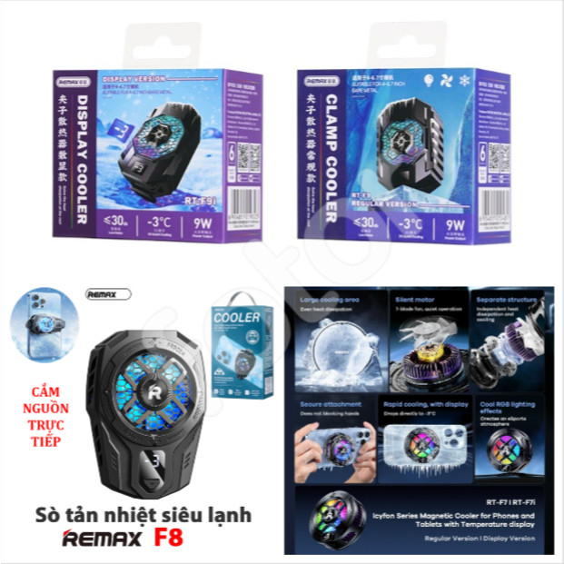 [FREESHIP] SÒ LẠNH TẢN NHIỆT ĐIỆN THOẠI REMAX RT-F7/F8/F9 CHUYÊN CHƠI GAME