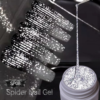 Trắng Đen Bạc Nhện Vẽ Gel Sơn Móng Tay UV Tranh Phác Thảo Gel Varnish Móng Tay Nghệ Thuật Thiết Kế Tất Cả Cho Móng Tay