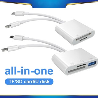 Đầu đọc thẻ SD Fonken 3 trong 1 thích hợp cho iPhone iPad USB C sang Micro SD TF ảnh camera USB