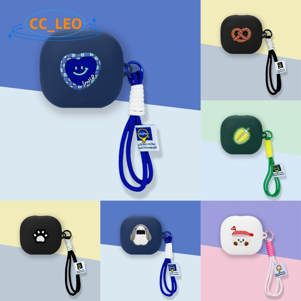 For Anker Soundcore Liberty 5 ANC Case Cute Soundcore Liberty 5 Silicone Soft Case Lanyard Pendant S