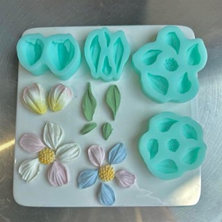 Khuôn Silicon - Hoa Bay Cánh Rũ - Set 4 Hoa - - Làm Bánh - Rau Câu Kẹo Socola - silicon 3D - Bền Đẹp