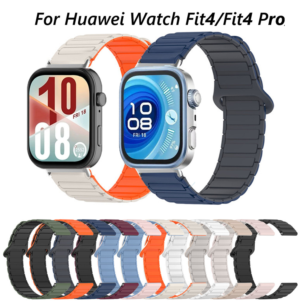 Dây đeo silicon từ tính cho đồng hồ thông minh Huawei Watch Fit4 Pro Fit 4 Fit4pro Dây đeo cổ tay ch