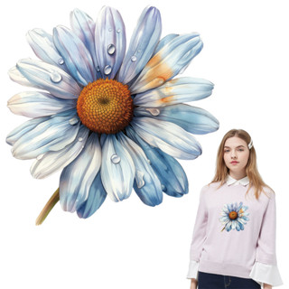 Hướng Dương Nhiệt Miếng Dán Tùy Chỉnh Logo Áo Khoác Quần Áo Dán Tự Làm Áo Thun Parches Ropa Truyền Nhiệt 3D Miếng Dán