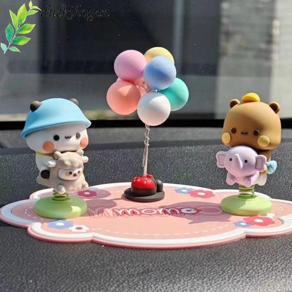 DUCKIHOGAN Gấu Trúc Hình, Bubu Dudu Lắc Đầu Bubu Dudu Gấu Đồ Chơi Mô Hình, PVC Kawaii Sưu Tập Phim H