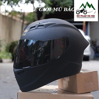Mũ bảo hiểm fullface Royal M266 2 kính đen nhám,nón bảo hiểm  chính hãng bảo hành 12 tháng
