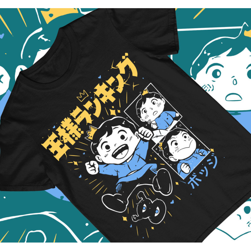 Mys T Shirt Lelaki Xếp hạng các vị vua Anime Mys T Shirt Lelaki, ousama Xếp hạng, bojji Mys T Shirt 