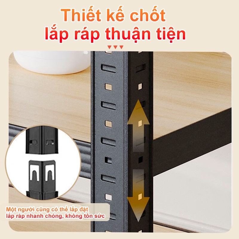 BMZAR Kệ sắt v lỗ 5 Tầng Kệ để đồ đa năng 120*40*180 Lắp đặt không cần vít | BigBuy360 - bigbuy360.vn