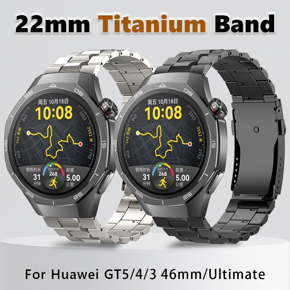 22mm Titan Dây Kim Loại Cho Huawei Watch 5Pro 46mm Ultimate Luxury Titan Dây Đeo Tay Cho Huawei GT4 