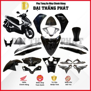 (Có bán lẻ) Dàn áo xe Air Blade 110cc KVG (Đầu bò) - Năm 2011 - màu Đen Xám - NHB25M chính hãng Honda