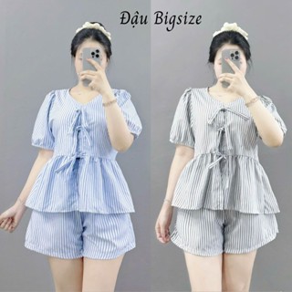 Set Quần Đùi Bigsize Nữ Sơ Mi Tay Ngắn – Chất Kate Mềm Mịn, Form Rộng Thoải Mái Dễ Chịu SET857