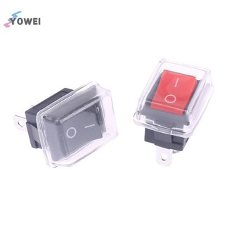 YOWEI 5 Nút ấn 2Pin Snap-in Bật / Tắt Rocker có nắp chống nước Đen VN