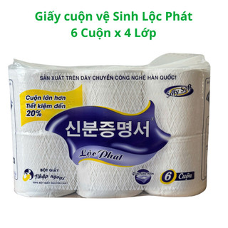 Giấy cuộn Vệ Sinh Công nghệ Hàn Quốc Ti One, Bảo Bảo, Lộc Phát - Loại cuộn lớn hoặc 6 cuộn nhỏ