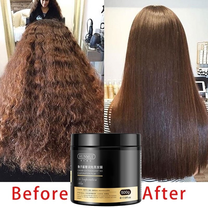 100% Chính Hãng Mặt nạ tóc chăm sóc tóc phục hồi tóc 500ml phục hồi tóc hư tổn nặng keratin phục hồi