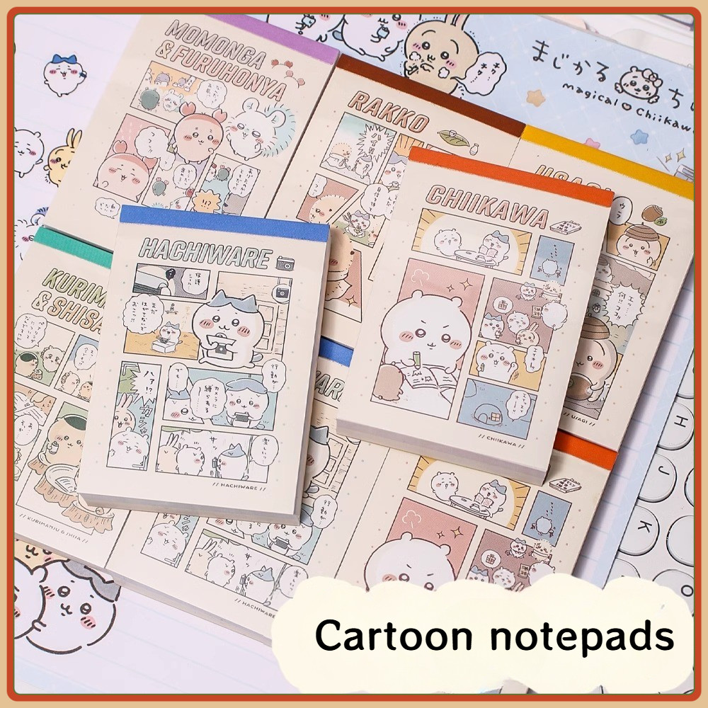 Dễ Thương Messagepad Di Động Bỏ Túi Notebook Không Dính Notepad Có Thể Xé Notepad Chiikawa Notepad T