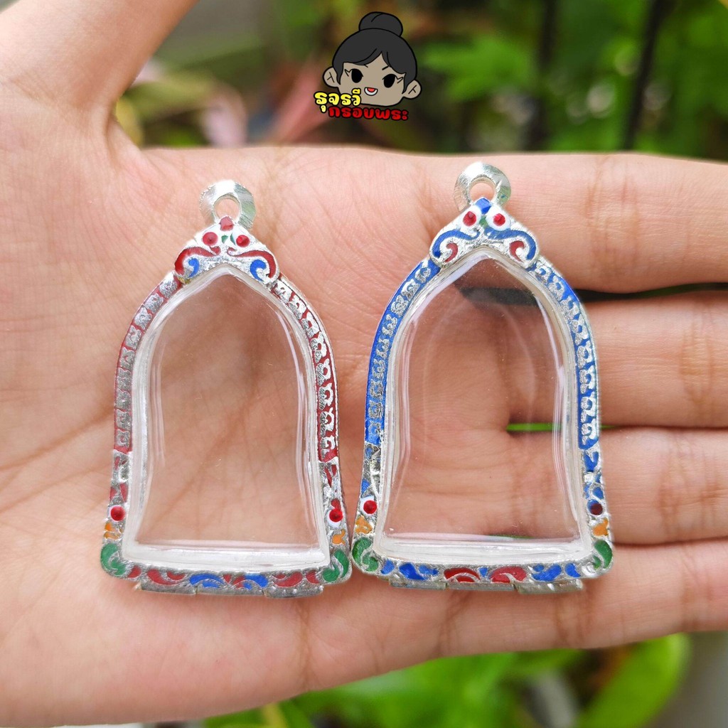 (Giao hàng nhanh) Khung bùa hộ mệnh bạc trộn với men thêm giấy chứng nhận tử vong | Chiều rộng 2,7 *