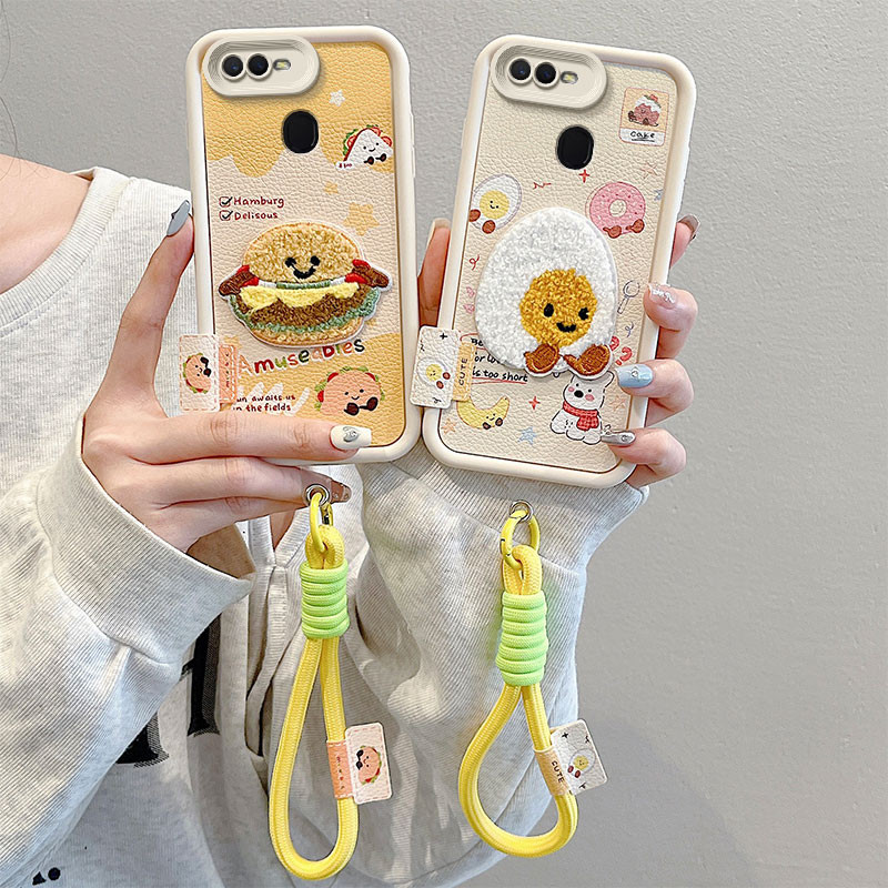 ốp lưng  oppo a5s oppo a12 a7 f9 pro Ốp điện thoại họa tiết da thêu cho ốp lưng oppo a5s.