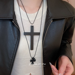 Vòng cổ mặt dây chuyền chéo đính cườm châu Âu và Mỹ DREJEW, kiểu dáng Gothic đậm chất, phóng đại và thời thượng cho nữ, bán buôn