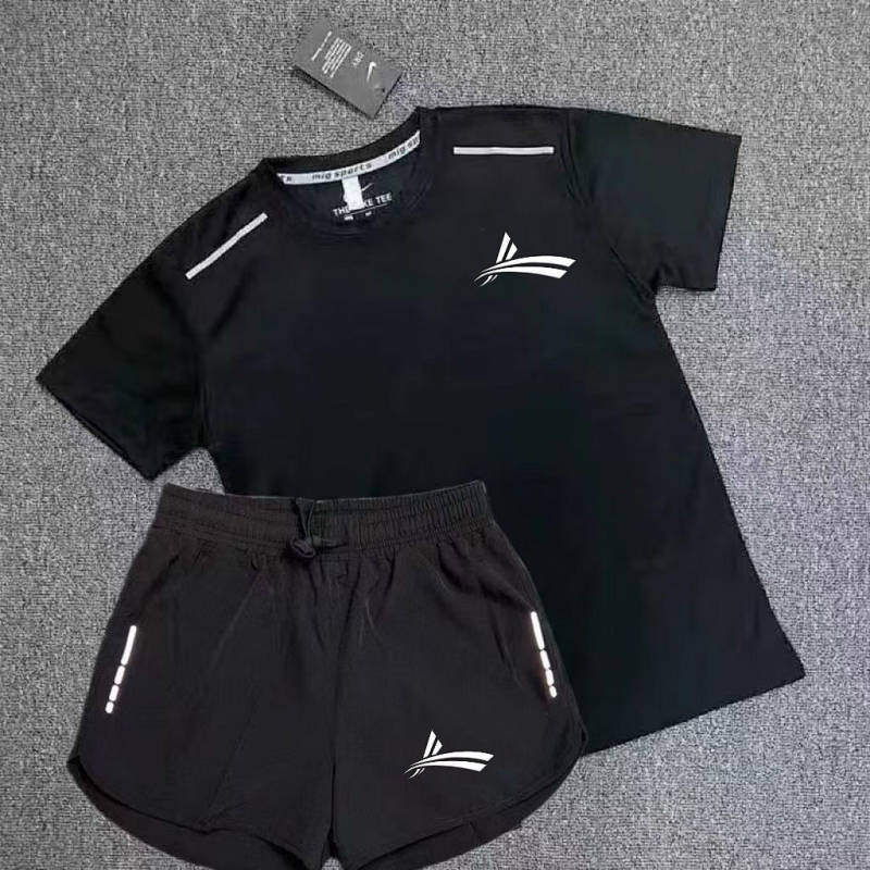 Wld Fitness Training Summer Quick-Drying Outfit Running Sports Short-Sleeved Shorts Three-Point Men'