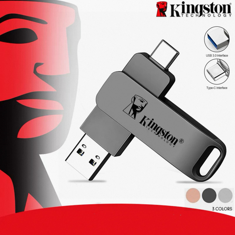 Ổ đĩa Flash USB Kingston Pendrive USB 512GB 1TB Kim loại TYPE-C Tương thích với iPhone15 / 16 / 17