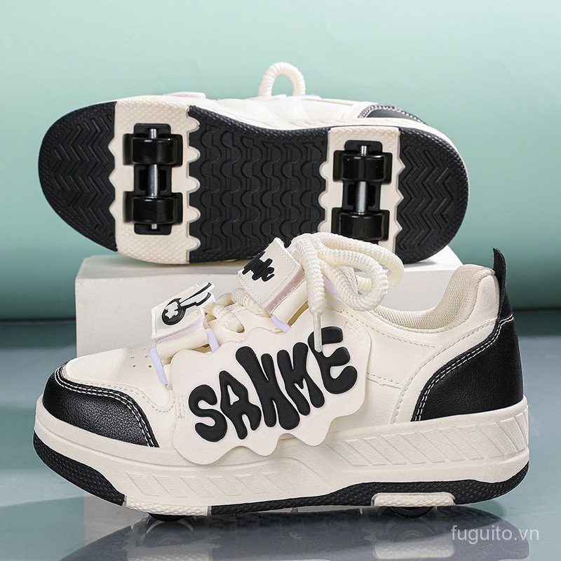 Giày trượt patin bốn bánh cho trẻ em, giày trượt patin cho bé trai và bé gái, giày bay có bánh xe ch