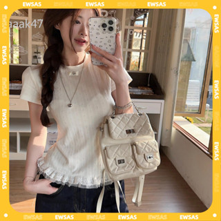 Áo Thun Phối Ren Họa Tiết Trơn Dáng Nhỏ Tôn Body Thời Trang HDSHOP Áo Thun Phối Ren Phong Cách Đơn Giản Hàn Quốc EWSAS