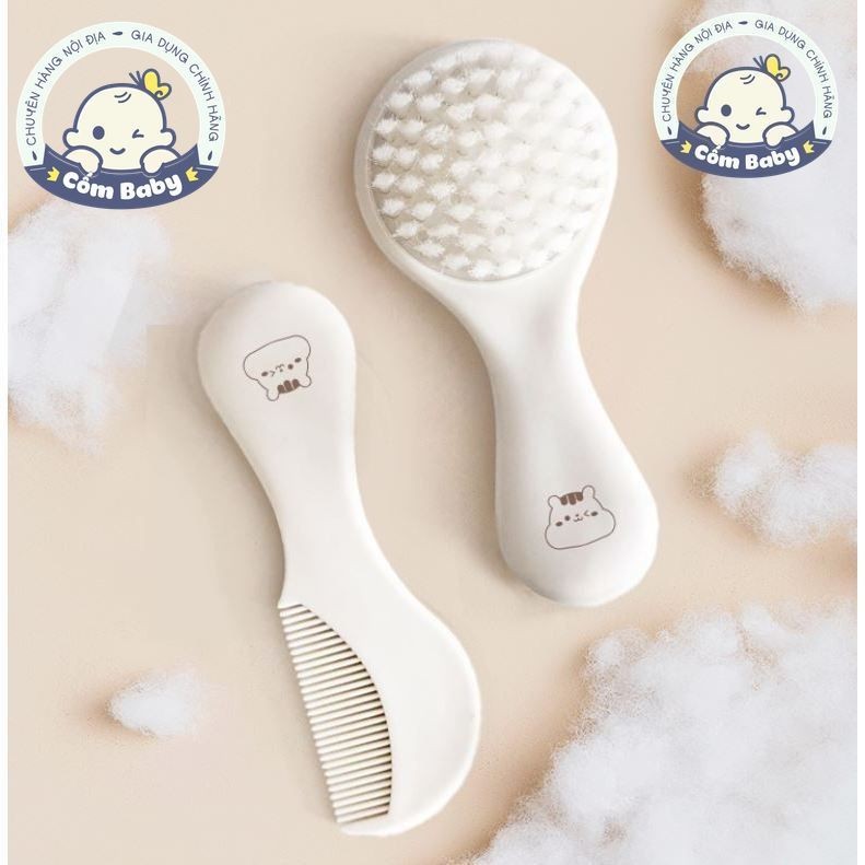 Set 2 Lược chải tóc, gội đầu & massage đầu Dotori cho bé sơ sinh