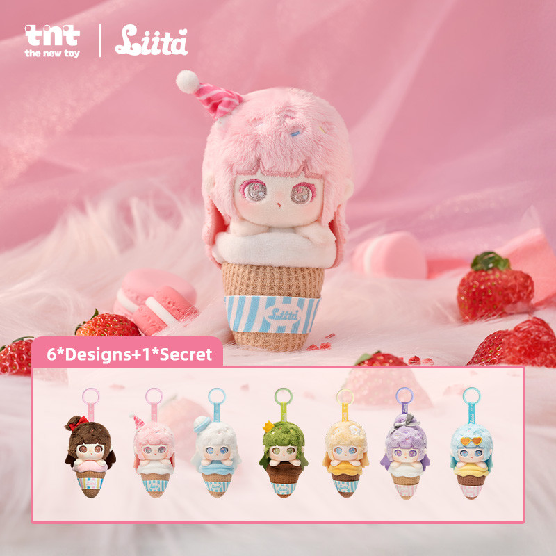 TNTSPACE Liita Rainbow Cone Series Plush Keychain Blind Box Figure Hộp mù Mô hình Quà tặng (Hộp đơn)