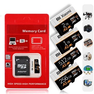 Thẻ Micro TF SD Thẻ Nhớ SD Cực SD 2TB 128GB 1TB 512GB 256GB U3 V30 Thẻ Flash Nhớ Lớn Cho Điện Thoại Laptop PC MAC