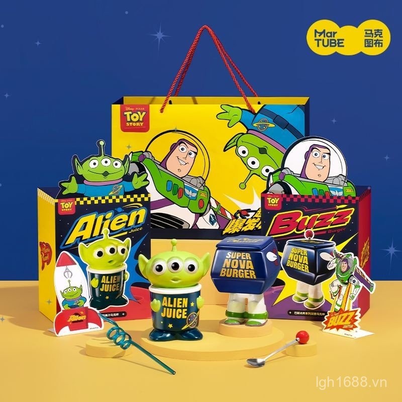 [Chính Hãng] Toy Story Series Buzz Lightyear Water Cup Creative Office Water Cup Đồ trang trí để bàn