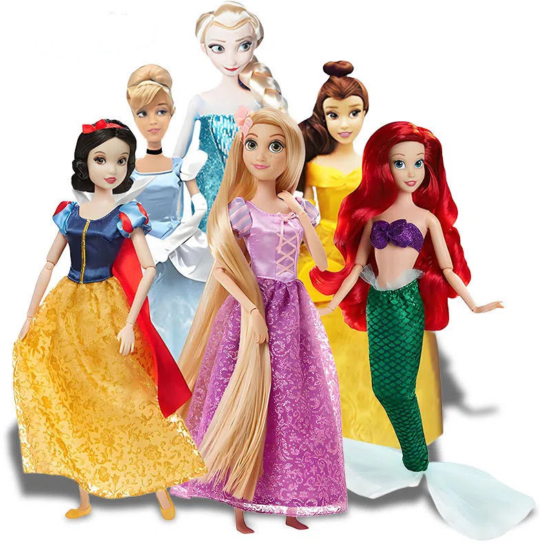 Disney Elsa Chuông Tuyết Nàng Tiên Cá Lọ Lem Rapunzel Salon Búp Bê Búp Bê Đồ Chơi